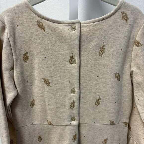 NWT 🪶Janie and Jack 🪶Beige Feather Dress - Picture 3 of 7